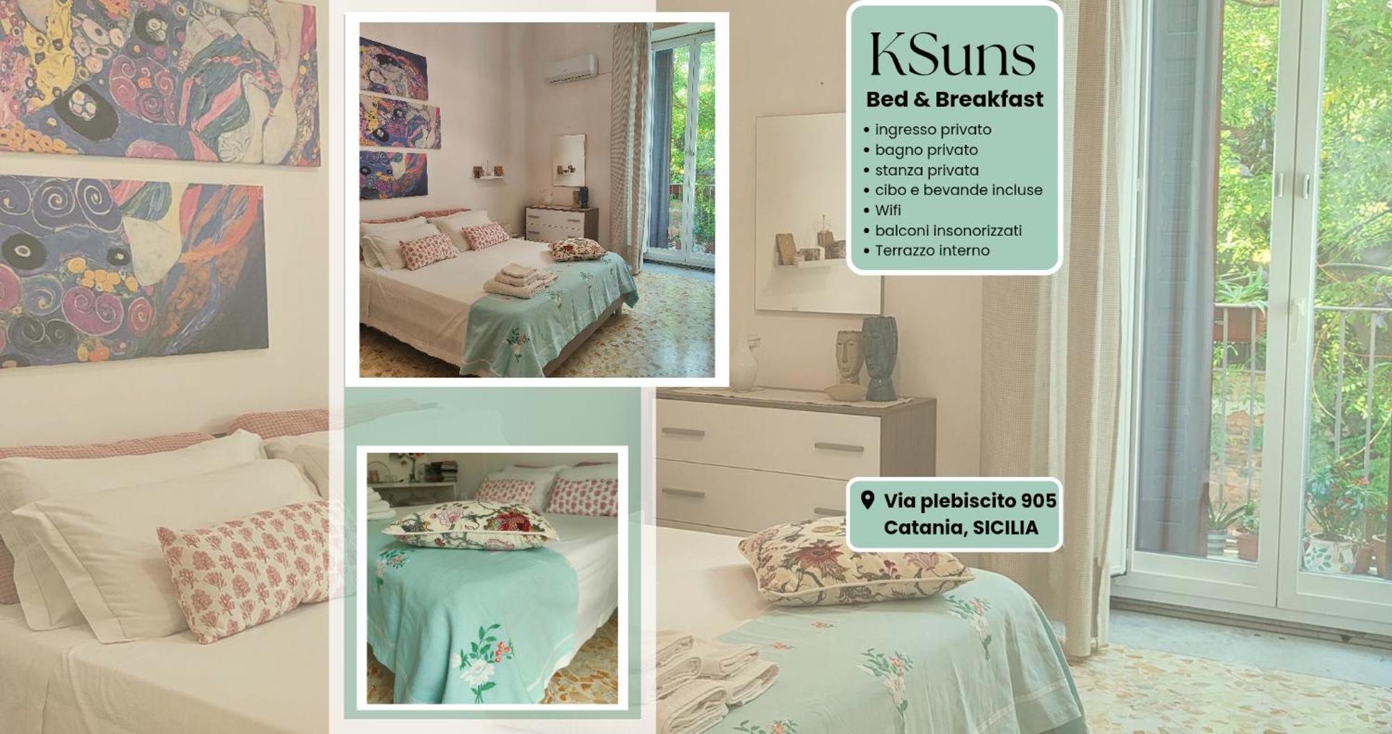 לינה וארוחת בוקר קטאניה Ksuns מראה חיצוני תמונה
